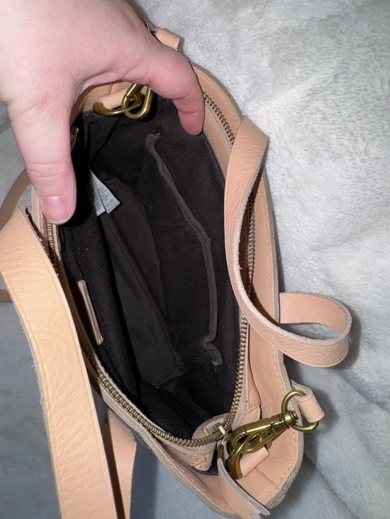 Madewell Black and Tan Transport Checkered Leather Crossbody Bag - NWOT - Picture 5 of 8